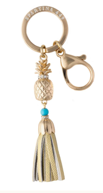 PINEAPPLE KEYCHAIN GOLD - Molly's! A Chic and Unique Boutique 