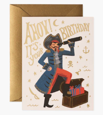 PIRATE BIRTHDAY CARD - Molly's! A Chic and Unique Boutique 