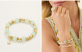 POOLSIDE STRETCH BRACELET 8MM SEA FOAM