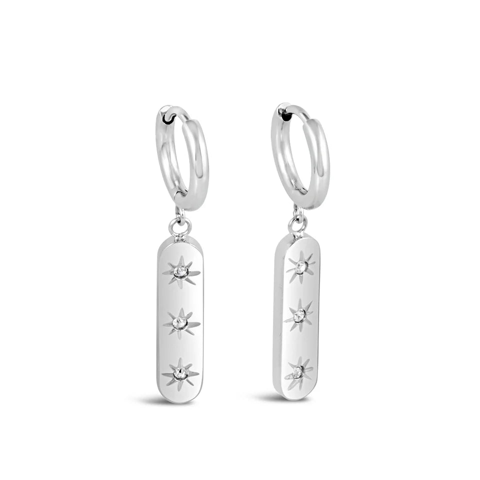 PRECIOSA BAR EARRINGS SILVER