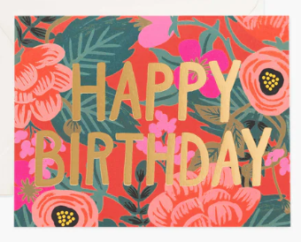 POPPY BIRTHDAY CARD - Molly's! A Chic and Unique Boutique 