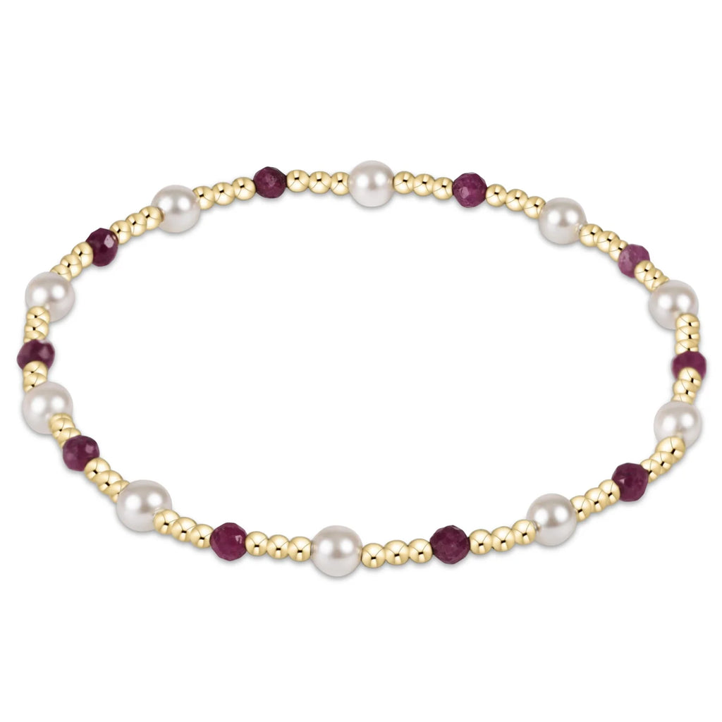 PEARL SINCERITY PATTERN 4MM BEAD BRACELET