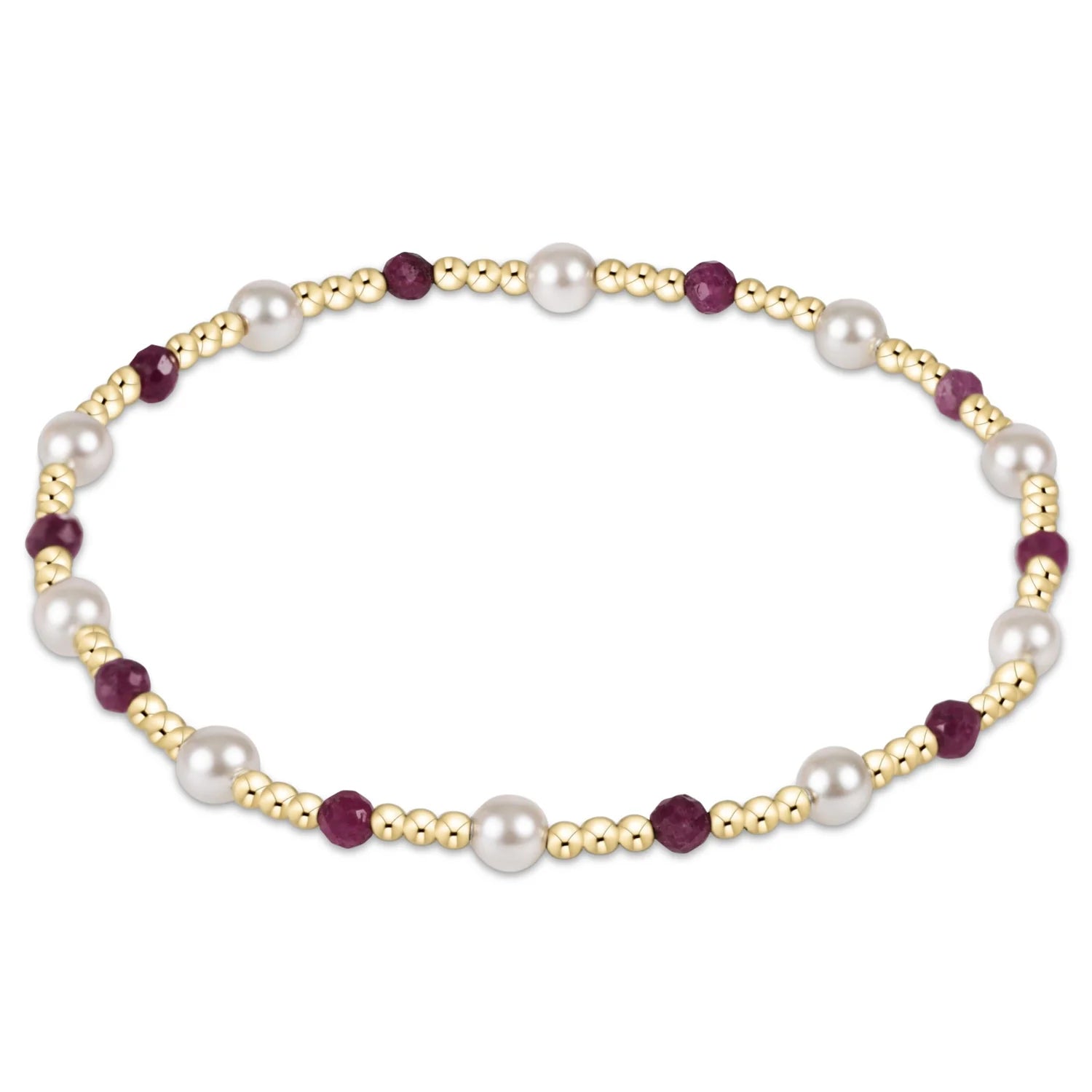 PEARL SINCERITY PATTERN 4MM BEAD BRACELET
