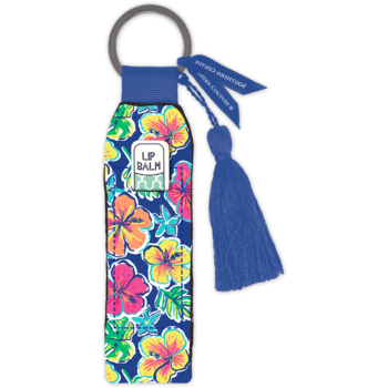 LIP BALM KEY CHAIN TROPICAL FLOWERS - Molly's! A Chic and Unique Boutique 