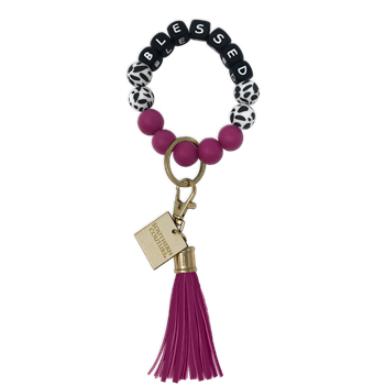 SILICONE BEADED KEYCHAIN- BLESSED - Molly's! A Chic and Unique Boutique 