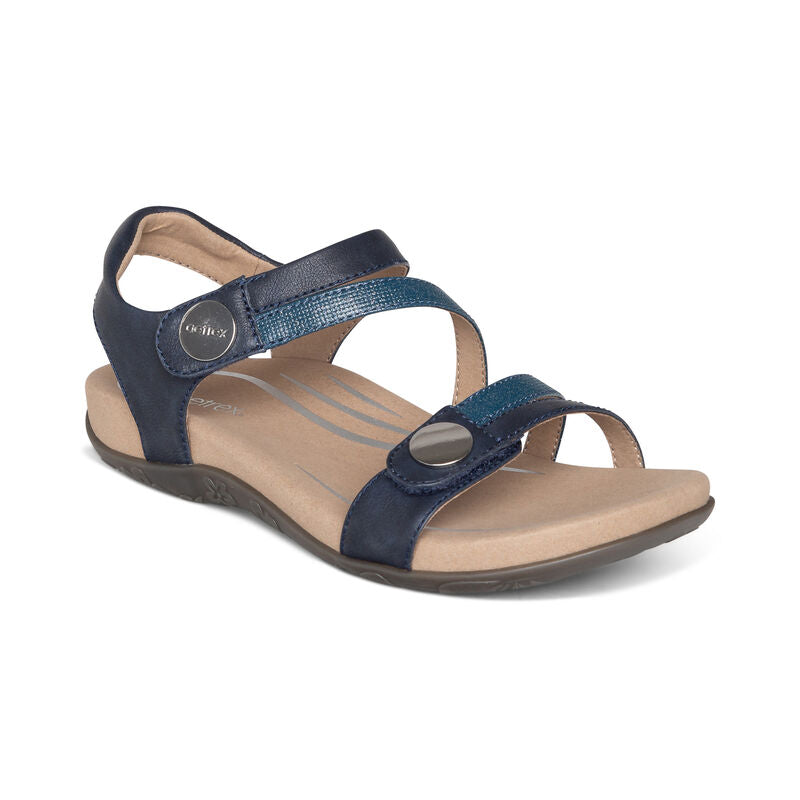 JESS ADJUSTABLE QUARTER STRAP SANDAL NAVY - Molly's! A Chic and Unique Boutique 