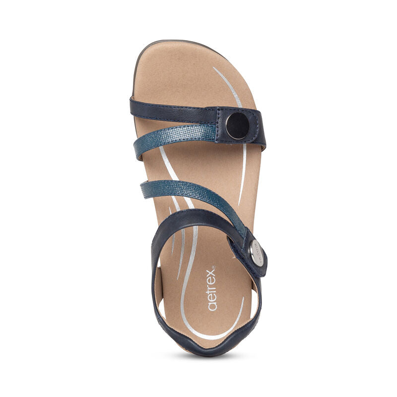 JESS ADJUSTABLE QUARTER STRAP SANDAL NAVY - Molly's! A Chic and Unique Boutique 