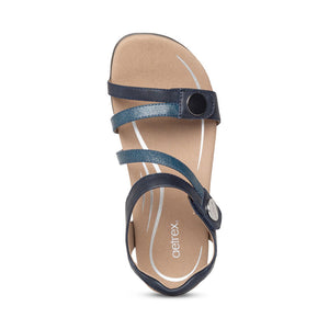 JESS ADJUSTABLE QUARTER STRAP SANDAL NAVY