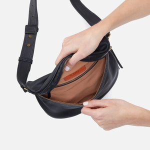 Juno Belt Bag in Soft Leather-Black - Molly's! A Chic and Unique Boutique 