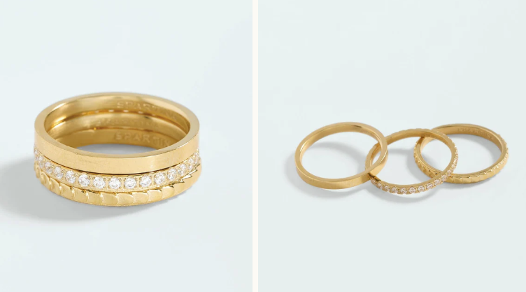 SP SUNRISE RING STACK CRYSTAL - Molly's! A Chic and Unique Boutique 