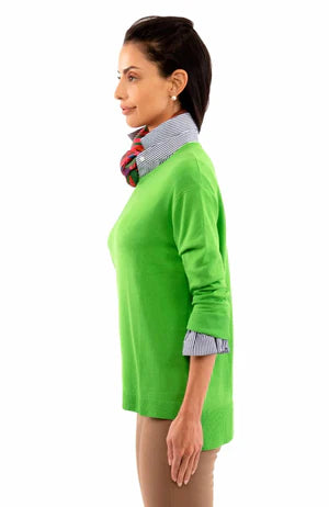 SNEEK A PEEK KNIT SWEATER- GREEN - Molly's! A Chic and Unique Boutique 