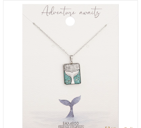 SILVER WHALE TAIL NECKLACE - Molly's! A Chic and Unique Boutique 