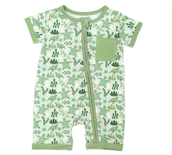SEA TURTLE CONVERTIBLE SHORTIE ROMPER - Molly's! A Chic and Unique Boutique 