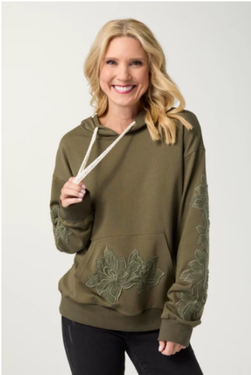 Trapani Hooded Sweatshirt with Raised Embroidery