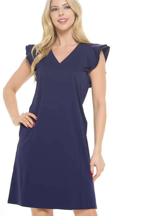 SHANIA RUFFLE CAP SLEEVE - Molly's! A Chic and Unique Boutique 