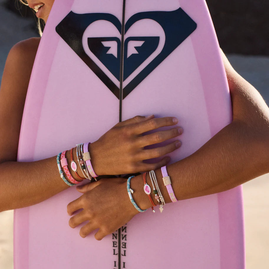 "Roxy Pink Tropics" Pink & Coral Island Vibe Hair Tie Bracelets