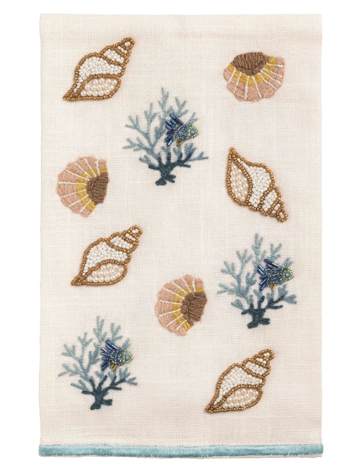 SHELL EMB BEAD SEA TOWEL - Molly's! A Chic and Unique Boutique 