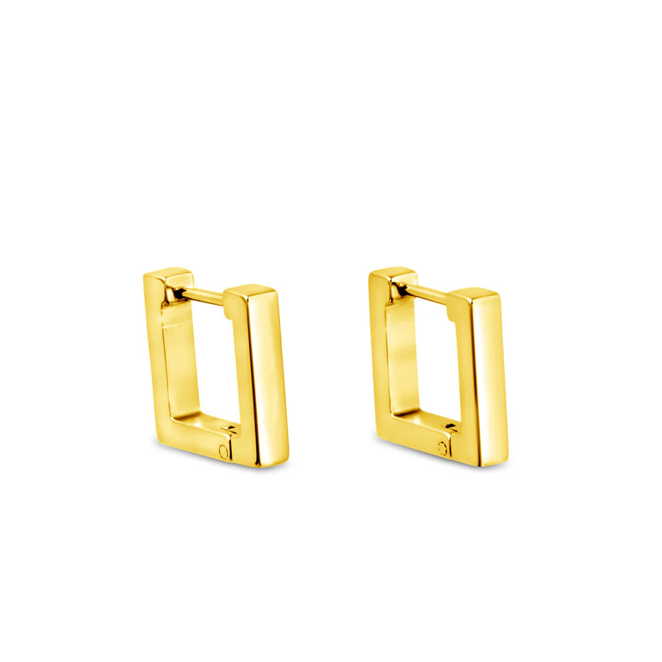 SQUARE HOOP EARRINGS GOLD