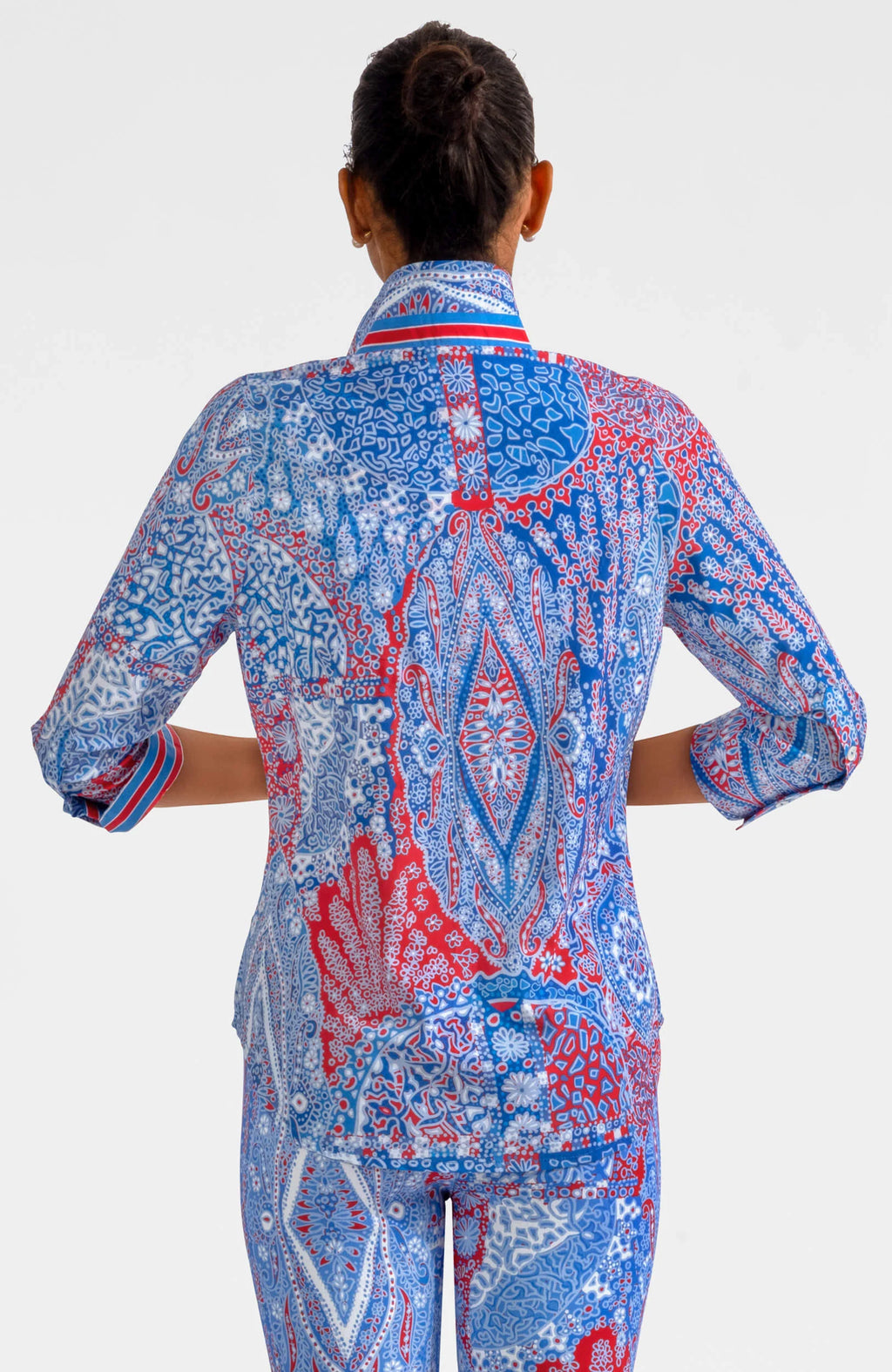 BOYFRIEND SHIRT GRAND BAZAAR- BLUES - Molly's! A Chic and Unique Boutique 