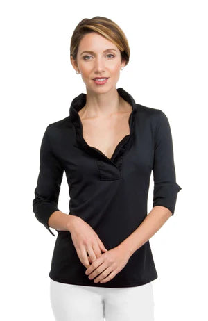 JERSEY RUFFNECK TOP - SOLID - Molly's! A Chic and Unique Boutique 