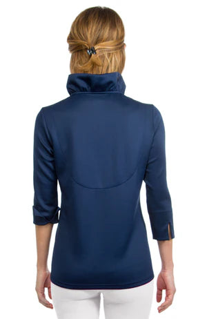 JERSEY RUFFLENCK 3/4 SLEEVE TOP - Molly's! A Chic and Unique Boutique 