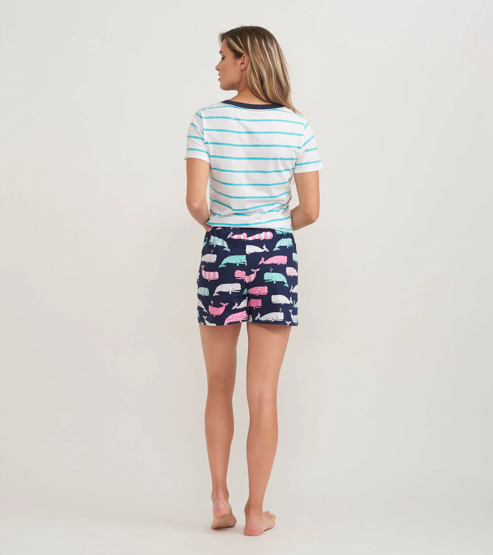 NAUTICAL WHALES WOMENS PAJAMA T SHIRT - Molly's! A Chic and Unique Boutique 