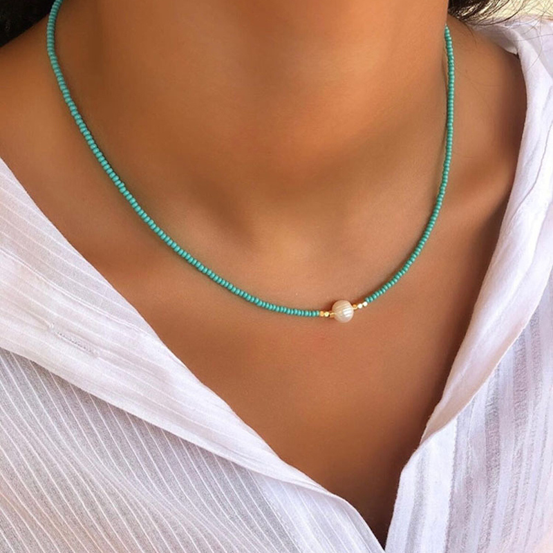 SERENE PEARL NECKLACE- TURQUOISE - Molly's! A Chic and Unique Boutique 