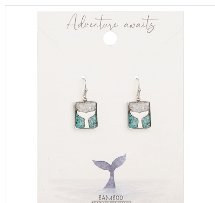 SILVER WHALE TAIL EARRINGS - Molly's! A Chic and Unique Boutique 