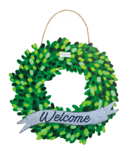 WELCOME TIN WREATH - Molly's! A Chic and Unique Boutique 