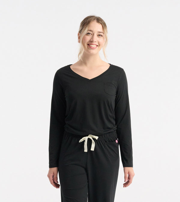black long sleeve tee in a bag - Molly's! A Chic and Unique Boutique 