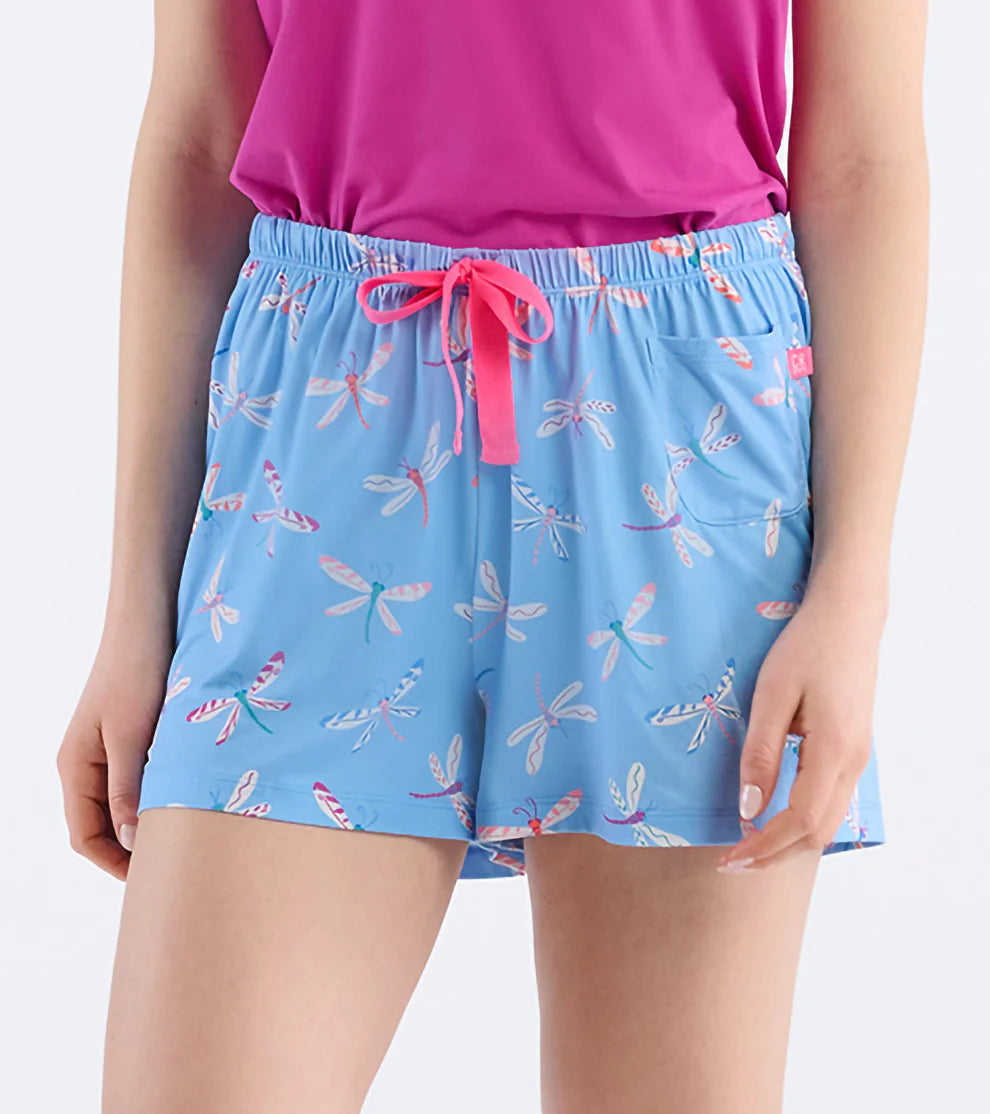 WOMEN'S PATTERNED DRAGONFLIES PJ SHORTS IN A BAG - Molly's! A Chic and Unique Boutique 