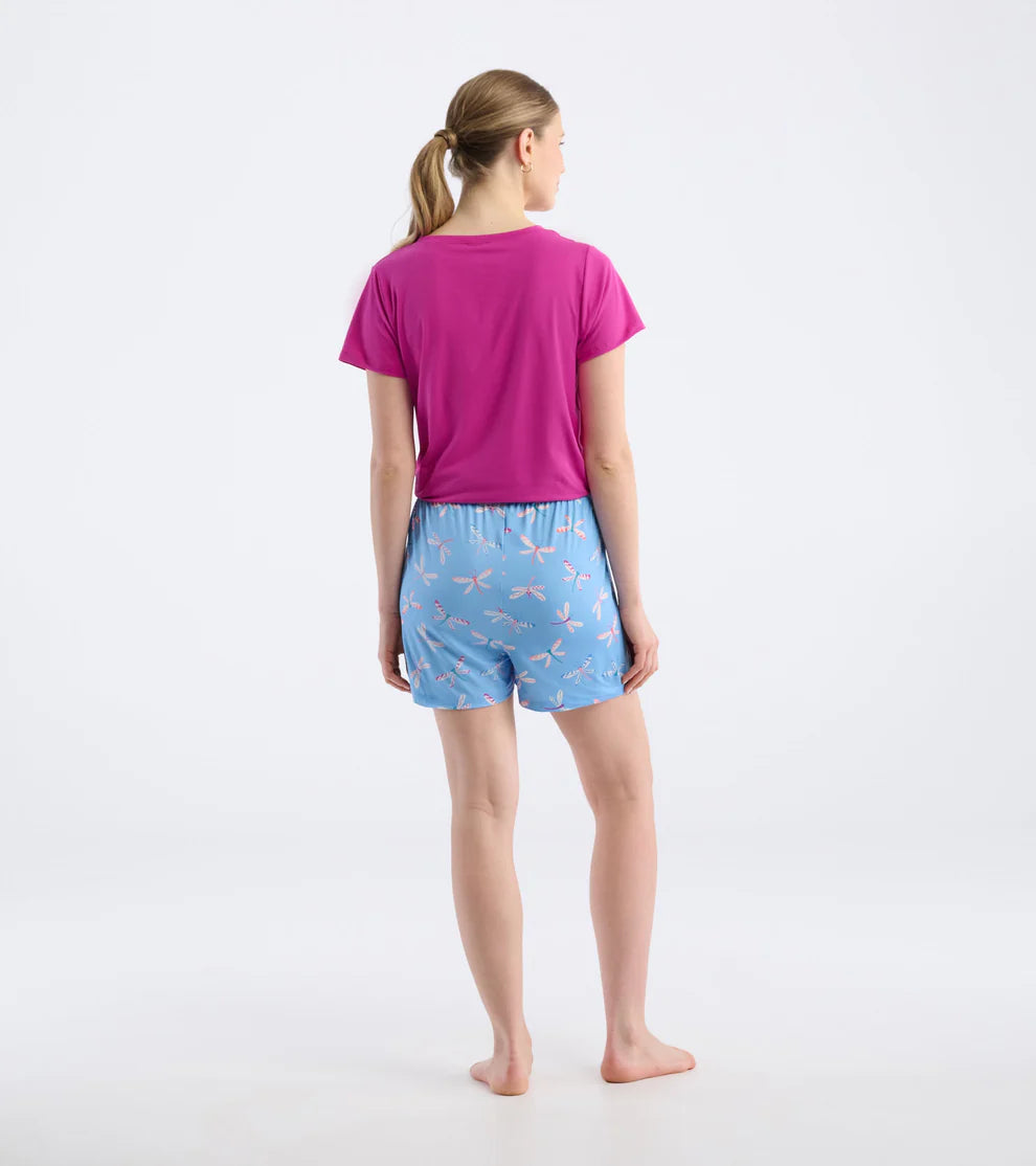 WOMEN'S PATTERNED DRAGONFLIES PJ SHORTS IN A BAG - Molly's! A Chic and Unique Boutique 