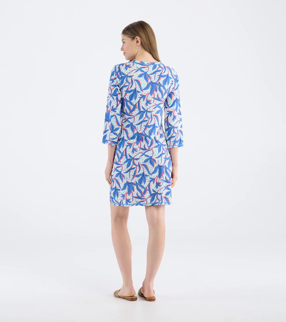 WOMENS LEAFY FLORAL NOTCH DRESS - Molly's! A Chic and Unique Boutique 