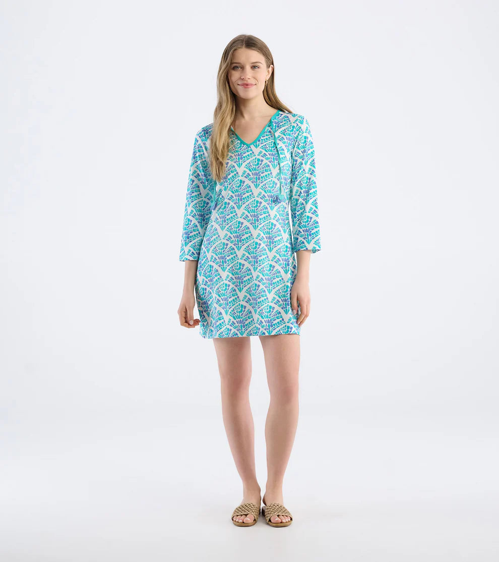 WOMENS MOSAIC WAVES SEASIDE BEACH DRESS - Molly's! A Chic and Unique Boutique 