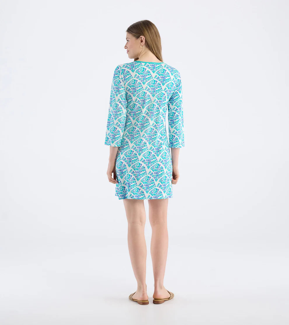 WOMENS MOSAIC WAVES SEASIDE BEACH DRESS - Molly's! A Chic and Unique Boutique 