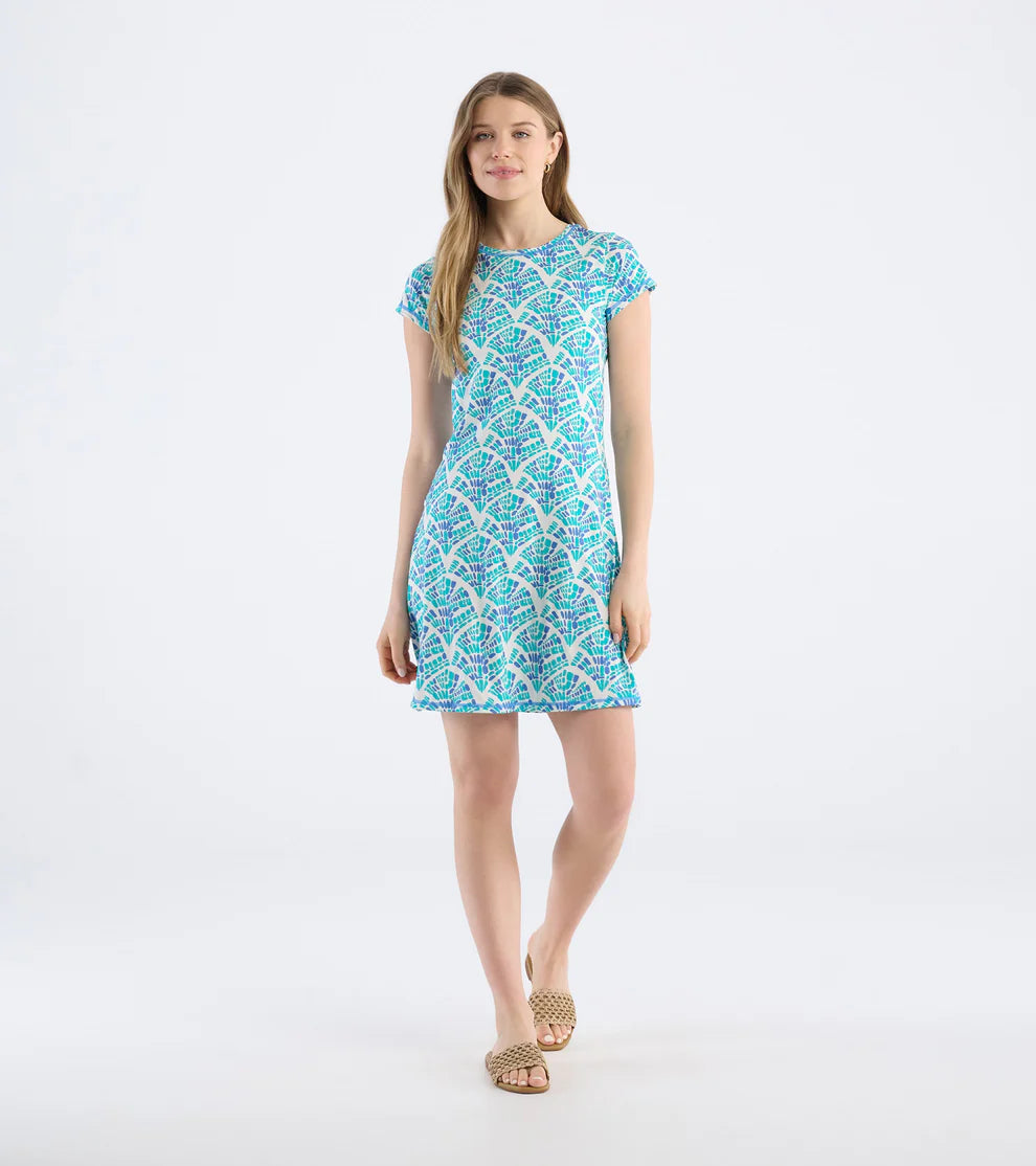 WOMENS MOSAIC WAVES T SHIRT DRESS - Molly's! A Chic and Unique Boutique 