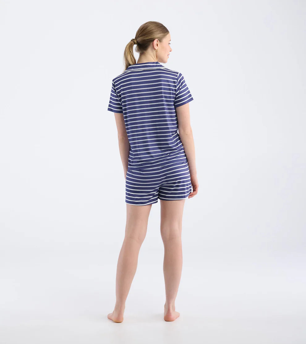WOMENS NAUTICAL STRIPES SHORT PAJAMA SET IN A BAG - Molly's! A Chic and Unique Boutique 