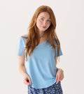 placid blue v-neck tee in a bag - Molly's! A Chic and Unique Boutique 