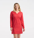 red snowflakes long sleeve night dress in a bag - Molly's! A Chic and Unique Boutique 