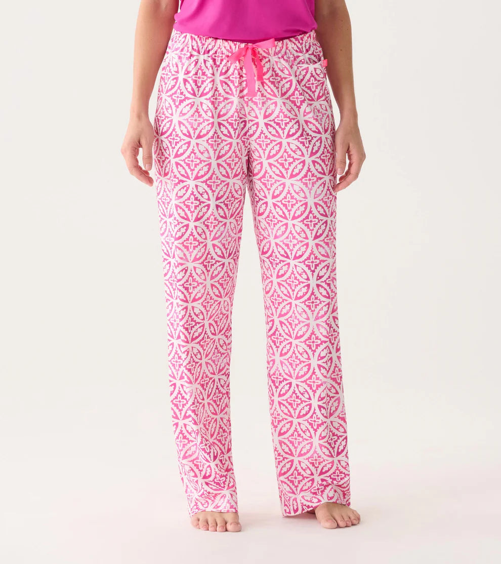 WOMENS PINK LOTUS PAJAMA PANTS IN A BAG - Molly's! A Chic and Unique Boutique 