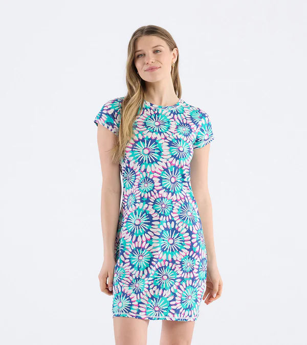 TEE SHIRT DRESS- SUNDIAL MANDALA