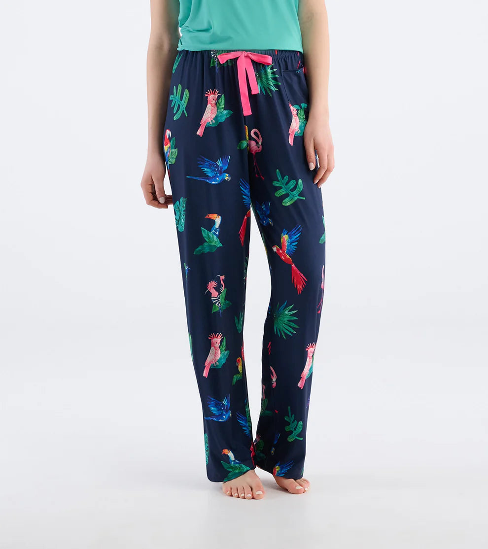 WOMENS TROPICAL BIRDS PAJAMA PANTS IN A BAG - Molly's! A Chic and Unique Boutique 