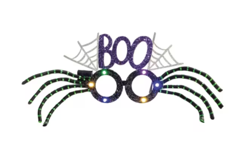Purple Spider Light Up Glasses
