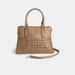 Coco + Carmen Amabel Grommet Tote (available in tan and dusty blue) - Molly's! A Chic and Unique Boutique 