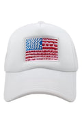 AMERICAN FLAG FOAM TRUCKER HAT - Molly's! A Chic and Unique Boutique 