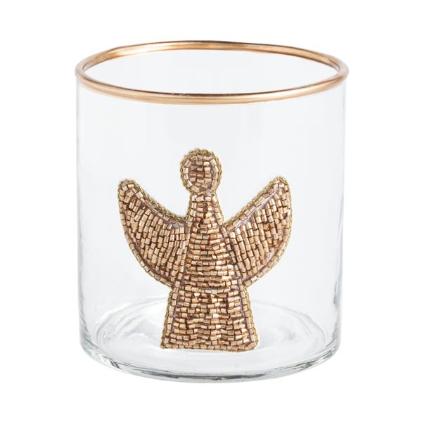 MUDPIE ANGEL BEADED TEA LIGHT HOLDER