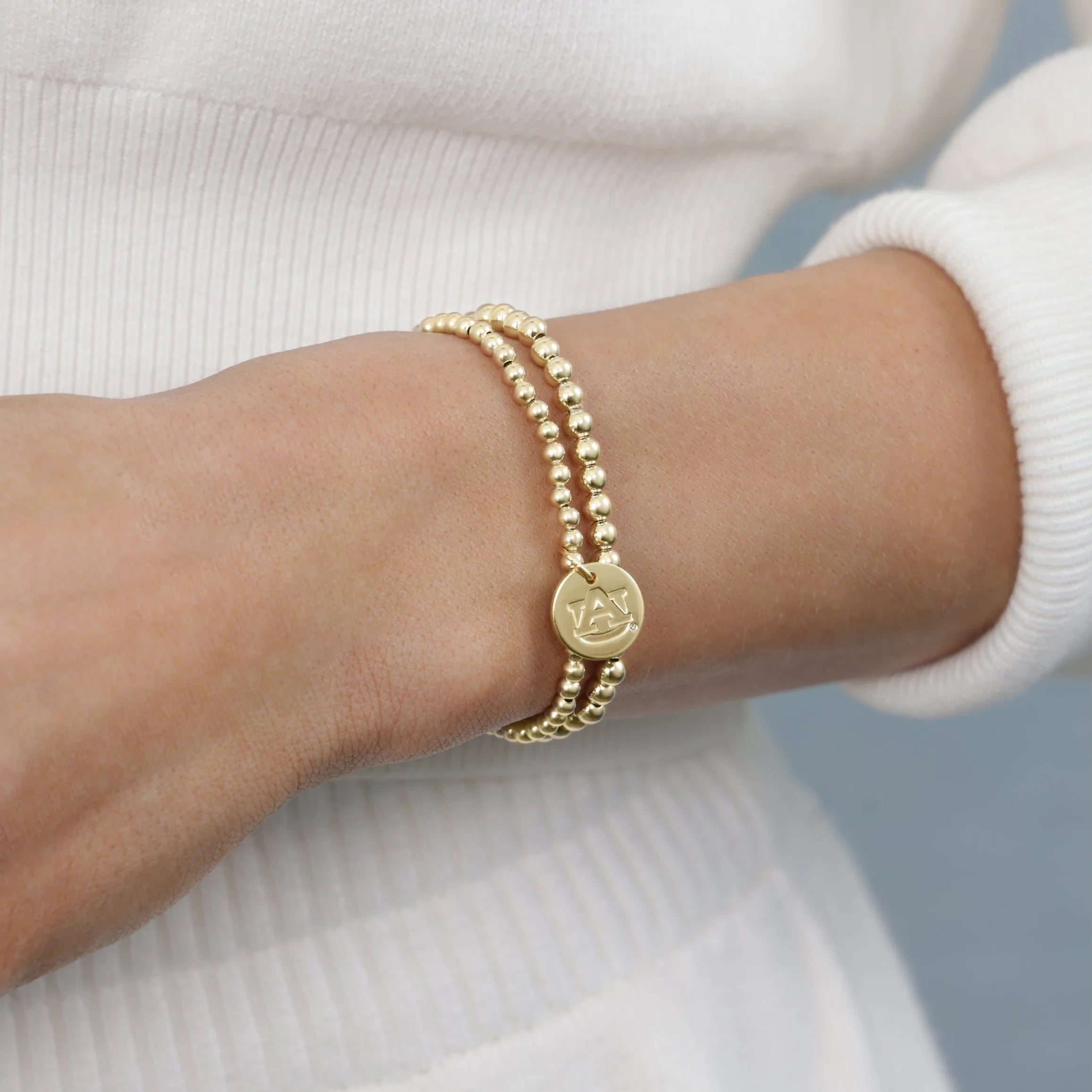 COLLEGIATE CLASSIC GOLD 3MM BRACELET- AUBURN - Molly's! A Chic and Unique Boutique 