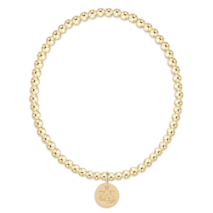 COLLEGIATE CLASSIC GOLD 3MM BRACELET- AUBURN - Molly's! A Chic and Unique Boutique 