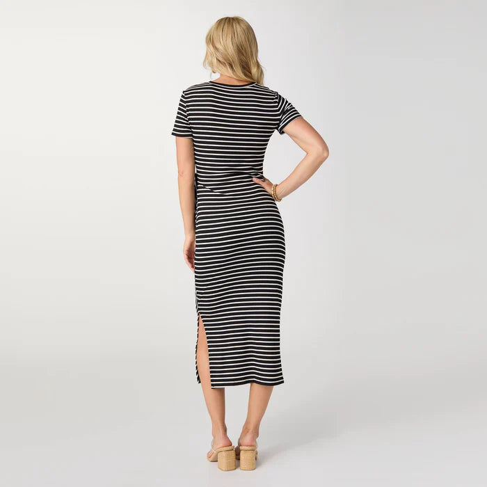Amara Stripe Tie Waist Midi Dress *PREVIEW* - Molly's! A Chic and Unique Boutique 