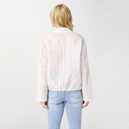 Rachel Eyelet Tab Sleeve Drawstring *PREVIEW* - Molly's! A Chic and Unique Boutique 